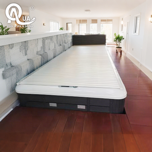 Cortina enrollable automática para piscinas Water Crown – PVC y aluminio resistentes al viento, hecha a medida para spas y patios exteriores elevados - Product Image 2
