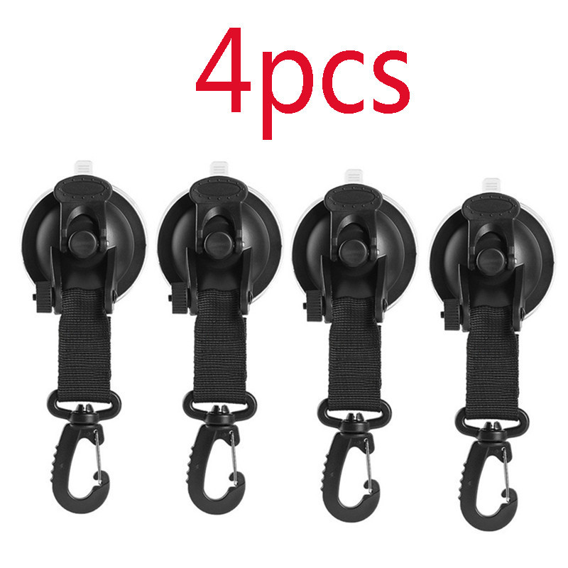 4 black round buckles
