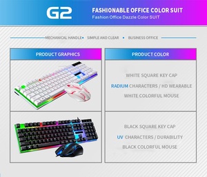 Wired LED Light-emitting 104-Key <strong>Keyboard</strong> and <strong>Mouse</strong> Set 1000-DPI USB Ergonomic Multimedia in Stock - Product Image 6