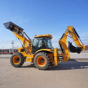 Trator Mini Diesel TT4CX, Pequeno Carregador Retroescavadeira 4x4, Escavadora Hidráulica - Product Image 2