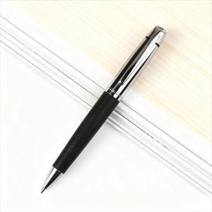 Stylo bille rotatif en métal avec logo personnalisé, motif litchi, idéal pour les entreprises et les cadeaux - Product Image 4