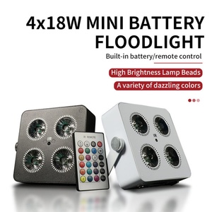 AICPOSE 4x18W LED RGBWA UV 6 en 1, Luz Par LED Inalámbrica con Batería, Mini Luz de Fiesta con Batería, DMX Inalámbrico 2.4G - Product Image 3