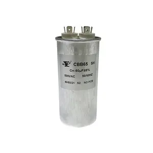 High Tested Film High Voltage Air Conditioner Cabinet Capacitor CBB65 50UF 500V AC Motor Capacitor