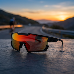 Durable PC Full Rim Frame Red Sports Sunglasses with % UV Protection Non-Polarized Premium <b>Eyewear</b> - Product Image 2