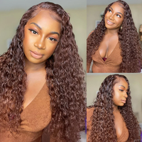 Extensions de Cheveux Humains Bouclés Profonds Marron Chocolat, Lots de 1, 3 ou 4 Bundles, Cheveux Remy pour Femmes Noires