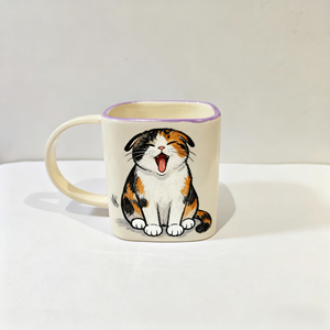Taza <span class=keywords><strong>de</strong></span> Café <span class=keywords><strong>de</strong></span> Cerámica Pintada a Mano con Diseño <span class=keywords><strong>de</strong></span> Gato Escocés - Regalo Personalizado para las Fiestas - Product Image 4