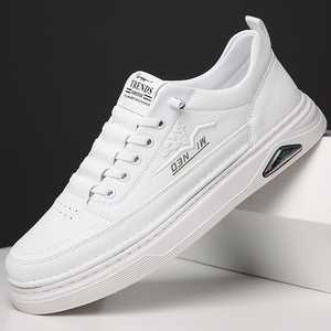 Chilowa – baskets blanches pour hommes, talon bas, semelle extérieure en caoutchouc rembourrée, chaussures de loisirs tendance, Style 7779 - Product Image 1