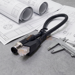 สายเคเบิลต่อขยายฮับ Io-link แบบกำหนดความยาวได้เอง Rj45 M12 8 พิน รหัส A สายสัญญาณเซ็นเซอร์ Io แบบหลายช่องสัญญาณ - Product Image 1