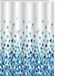 Modern Luxury Bathroom Fabric Curtain 100% polyester Waterproof Colorful Funny shower curtain liner with Standard Size 180x180cm