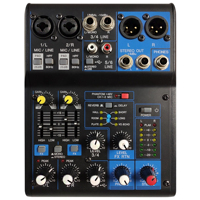 Console de mixage audio professionnelle MG06X 6 canaux, stéréo, pour scène live et enregistrement
