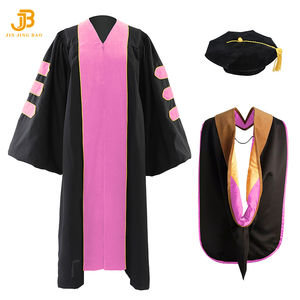 Unisex abito di laurea di dottorato Deluxe, cappuccio di dottorato e dottorato <span class=keywords><strong>Tam</strong></span> pacchetto 8 lati - Product Image 2