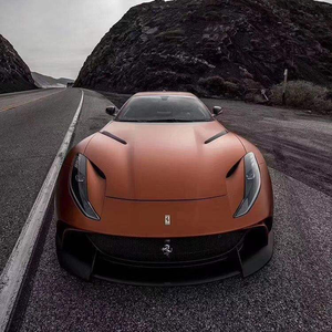 1,52*18m rollo Pvc burbuja libre marrón Super brillo vinilo coche Auto pegatina envoltura películas para vehículo - Product Image 1