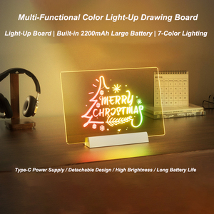 Veilleuse LED avec message du Nouvel An, contrôle tactile, alimentation USB, design moderne, lumière chaude colorée pour bébés et enfants - Product Image 2