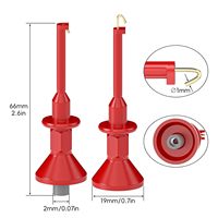 Cleqee P30056A SMD IC Test Hooks Clips Female Socket Compatible 2mm Banana Male Plug Test Probe Multimeter Electrical Testing