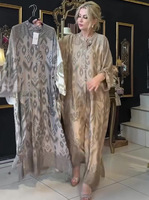 Nouvelle arrivée Automne Mode féminine Robe élégante à col montant à manches longues imprimée