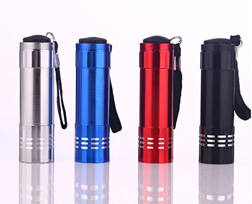 Flashlights 9 LED Mini Aluminum Flashlight, Handheld Flashlights for Camping, Night Reading, Cycling
