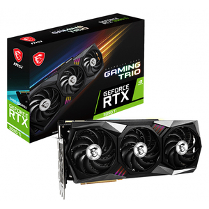 Carte graphique d'occasion MS'I GeForce RTX 3090 Ti GAMING TRIO 24G avec 24 Go de mémoire GDDR6X, vitesse de mémoire de 21 Gbps, carte vidéo GeForce RTX - Product Image 1