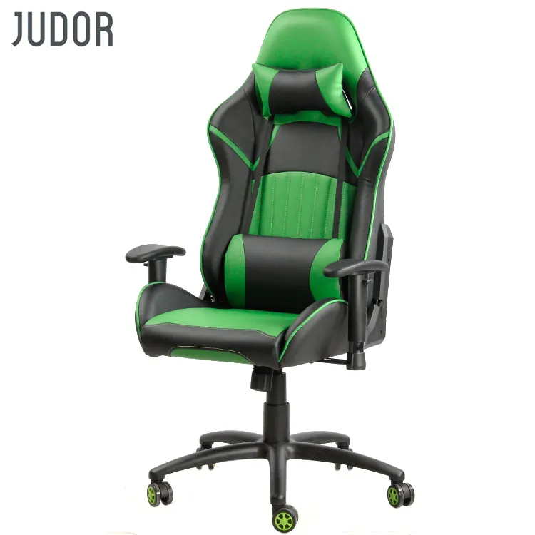 Sedia Judor da ufficio sedia da gioco da corsa poggiatesta rimovibile sedia da gioco verde