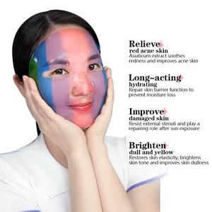 Masker Wajah Kristal Kolagen Asam Hialuronat Pelangi 7 Warna dengan Retinol Vitamin C E Infused Peptide Sheet Anti-Kerut OEM - Product Image 4