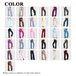 Pantalon de yoga ample pour femmes, taille haute, élastique, effet push-up fessier, coupe droite, pour le fitness et le sport - Product Image 3