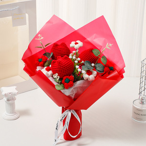 Ramo de Tulipanes de Ganchillo al por Mayor, Flores Tejidas para Regalo del Día de San Valentín y el Día de la Madre - Product Image 5