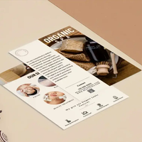 Carte postale publicitaire double face A5 A6 en papier cartonné kraft, avec impression personnalisée et pelliculage brillant de luxe