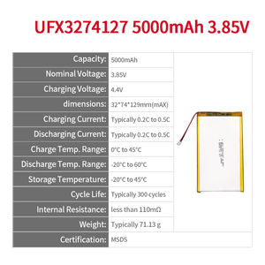 UFX3274127 고전압 태블릿 배터리 3.85V <span class=keywords><strong>5000mAh</strong></span> 프리미엄 교체 배터리 태블릿 오래 지속되는 성능 - Product Image 2