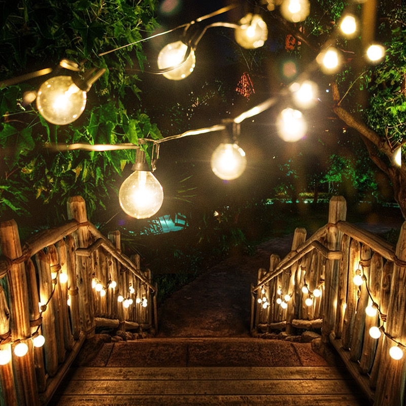 Outdoor Indoor 25FT 50FT 100FT G40 Globe String Lights with US and UK Plug