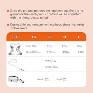 Sıcak satış Premium kırmızı kalp baskılı köpek koşum tasma ve Poop çanta tutucu Set nefes evcil hayvan koşumu toptan - Product Image 5