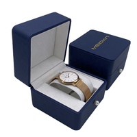 Zartes Design Königsblau PU Leder Damen Armbanduhr Box mit Pearl Decos