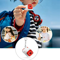 Mini Cámara de Dibujos Animados con Soporte para Cuello, 1080P HD Antivibración, Pantalla IPS de 5MP, Grabadora de Video con Visión Nocturna, Regalo
