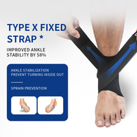 Protection personnalisée Attelle de cheville réglable pour le sport Running Compression Drop Foot Support Protector Sleeve Ankle Foot Brace