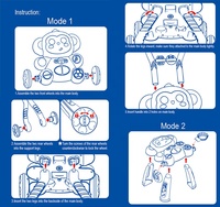 Table d'activités multifonctionnelle Bao Han en plastique, motif singe de dessin animé, avec marcheur pour bébé, vitesse réglable et fonctions musicales