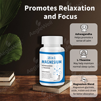 Capsules de magnésium complexe Aeglewell en marque propre, 300 mg, glycinate, malate, citrate, complément pour le sommeil, relaxation musculaire