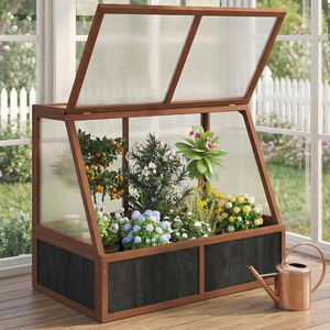 Invernadero de Madera para Cultivo en Frío, Fácil de Montar, Estante Elevado de Madera Maciza para Plantas y Flores, Protección para el Hogar y el Jardín - Product Image 5