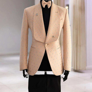 Costume 2 pièces de haute qualité pour homme, grande taille, coupe ajustée, simple boutonnage, pour mariages, réunions d'affaires formelles et soirées - Product Image 4