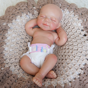 Muñeca de silicona de 18 pulgadas para recién nacidos, cuerpo completo pintado en 3D, muñeca realista de silicona suave, cuerpo completo de niña - Product Image 2