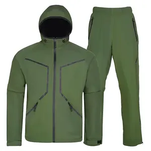 CONMR Lightweight Mens Rain Suits Waterproof Rain Jacket Performance Rain Gear Zipper Closure Jacket And Pants For All Sports