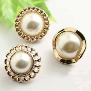 Boutons en métal doré perlé avec tige en plastique pour accessoires vestimentaires, couture, <span class=keywords><strong>scrapbooking</strong></span>, décoration de vêtements et projets DIY - Product Image 5