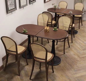 Chaise de salle à manger traditionnelle en bois massif avec dossier croisé et assise en corde tressée à la main |   Chaise d'intérieur pour restaurant commercial et mariage - Product Image 3