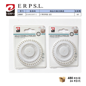 Placa de Agujas Perladas Erpsl de 3.5 cm, 40 Piezas, Accesorio de Costura Blanco - Product Image 1
