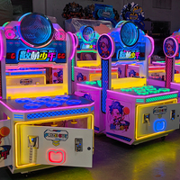 Machine de jeu de réaction personnalisable pour enfants, design de dessin animé mignon, fonctionne à pièces, néon LED, style arcade