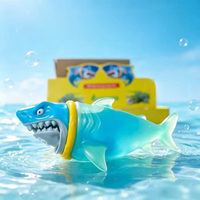 Jouet Squishy Requin Changeant de Couleur, Rempli d'Eau Pure, Rebond Rapide, Sensoriel Anti-Stress, Boîte Présentoir, Cadeau, Nouveauté à Presser