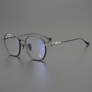 CH8102 مثمنة التيتانيوم وصفة طبية للنساء أزياء فاخرة ماركة نظارات رجالية إطار العدسات مع خلات البصرية المصنوعة في الصين - Product Image 1