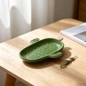Teiera in Ceramica a Forma di Cactus Verde con Stampa 'Love Grows Here', Decorazione Floreale Carina per Servire il Tè a Casa - Product Image 4