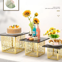 Décorations de fête Western acier inoxydable Cupcake plateau support élégant Dessert Table mariage centres de table fête d'anniversaire gâteau outil
