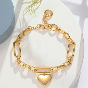 Bijoux fins sans cyanure Xinfly, chaîne en or 999 5D, or pur 24 carats, bracelet à boucle personnalisée en forme de cœur - Product Image 3