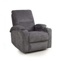 Fauteuil inclinable électrique en tissu, canapé inclinable individuel avec porte-gobelet pour salon, mobilier de maison
