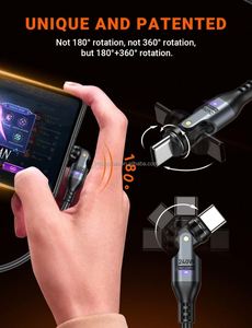 240W Nylon Braided Magnetic Charging Cable 1m/1.8m PD 240W USB C to USB C Magnetic Phone Charger Cables for Tablet/Laptop/MaBook - Product Image 4