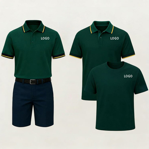 Custom Logo Men Two Piece Set T Shirt or Polo Shirt and Bermuda Shorts Trending Golf Workwear Promotion Business Men's Polo Set